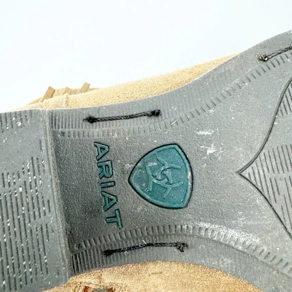 ✅ ARIAT BROWN Duchess LEATHER HEELED Western Boot SIZE 9.5 BRAIDED FRINGE - Picture 11 of 11